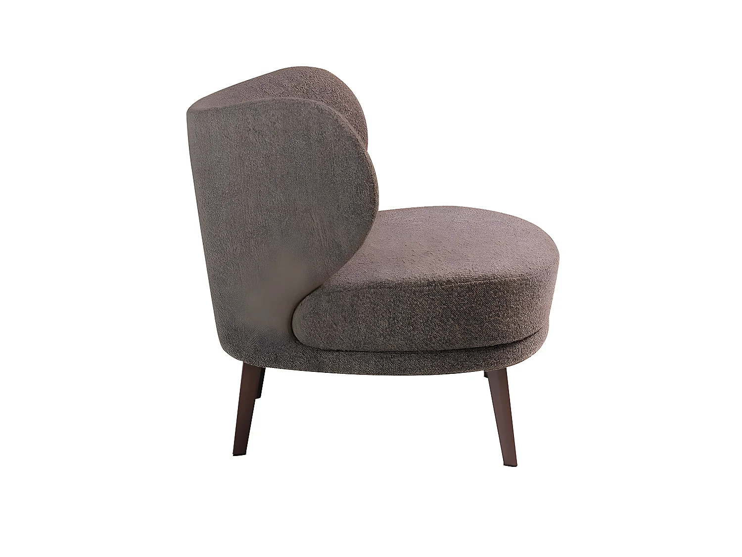 Fotel obrotowy z brązowej tkaniny