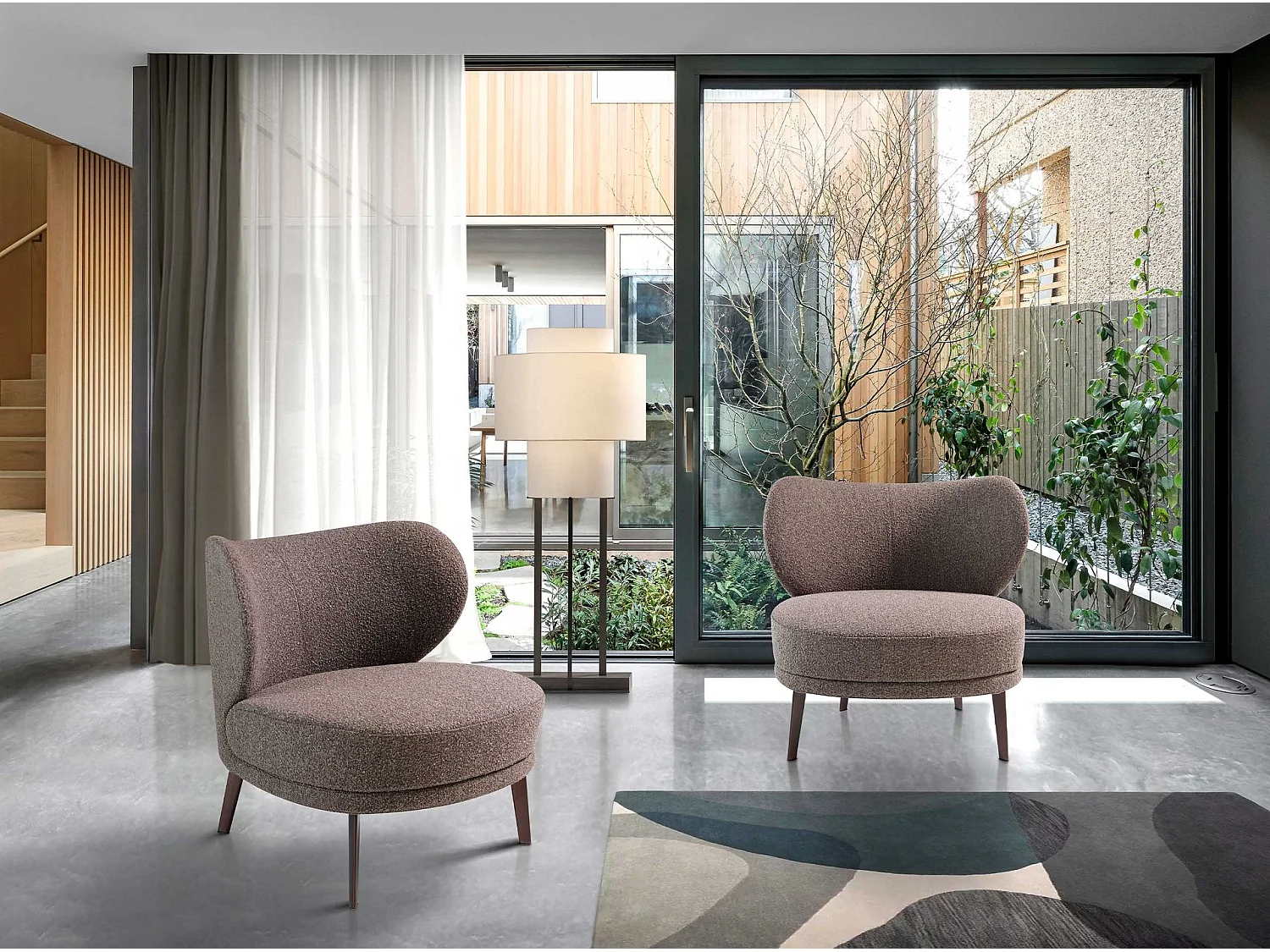 Bruine stoffen fauteuil 5079 ANGEL CERDA