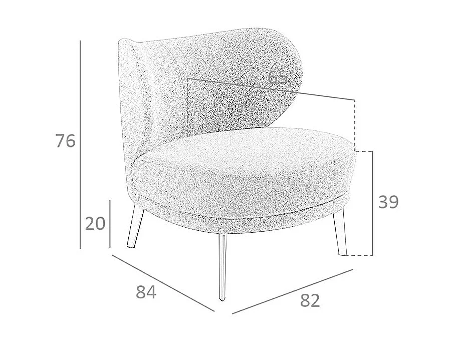 Bruine stoffen fauteuil 5079 ANGEL CERDA