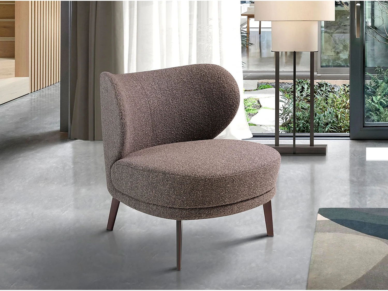 Sessel aus braunem Stoff 5079 ANGEL CERDA