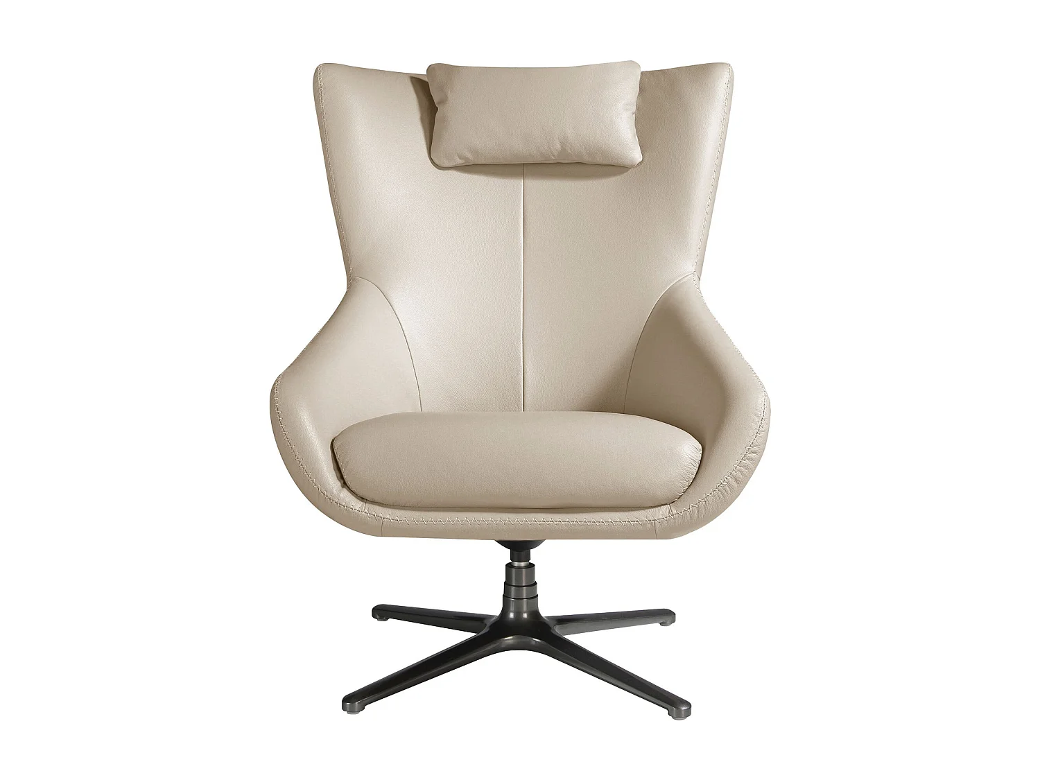 Grijs taupe leren draaifauteuil 5090 ANGEL CERDA