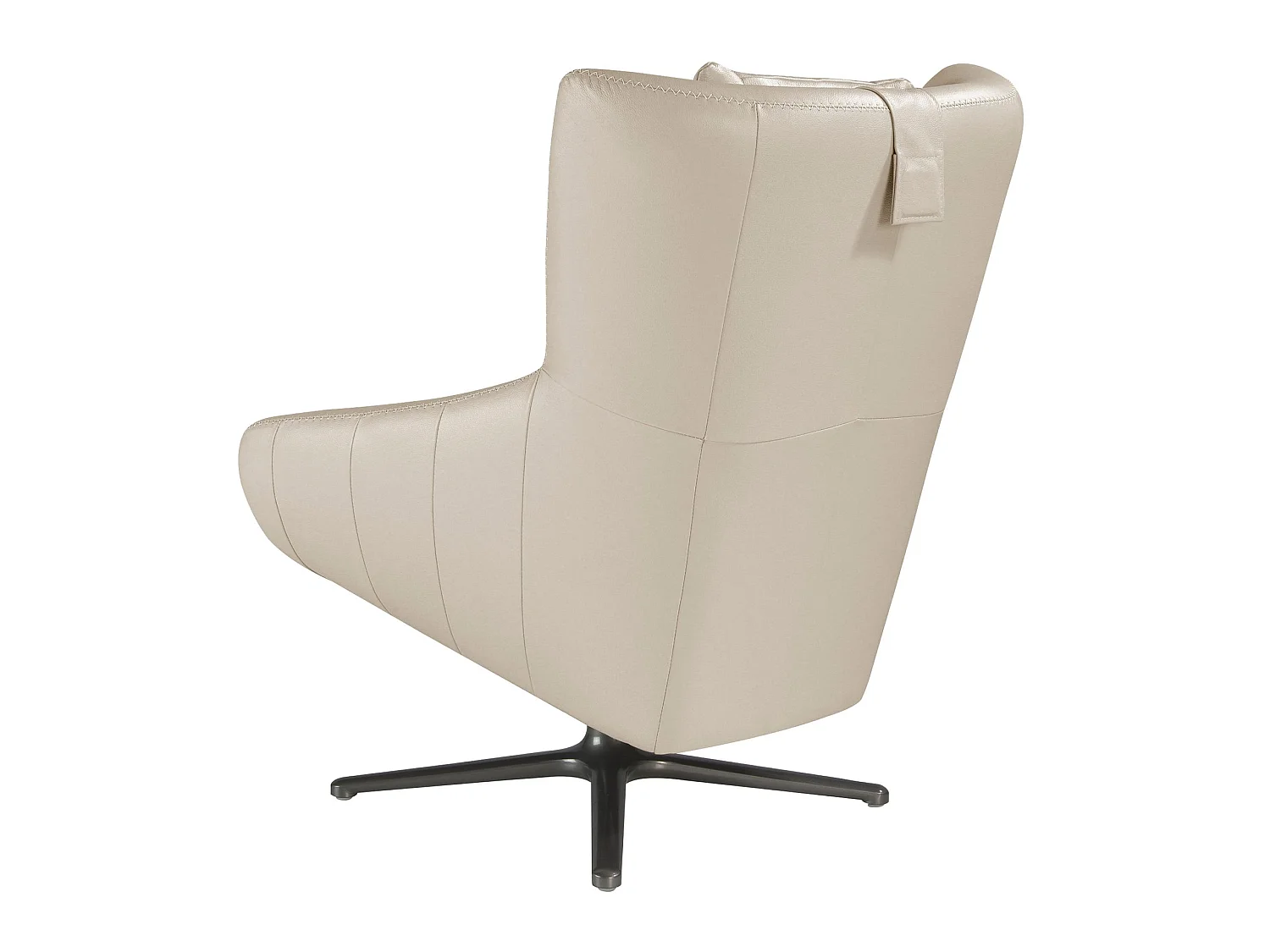 Fauteuil pivotant en cuir gris taupe 5090 ANGEL CERDA