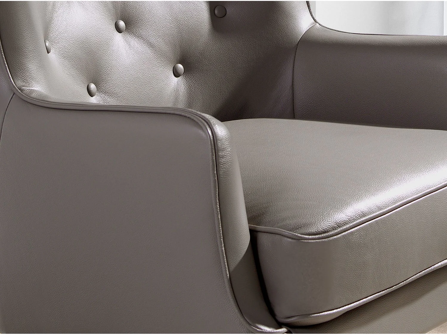 Fauteuil Chester cuir gris foncé 5085 ANGEL CERDA