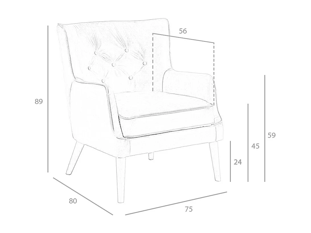 Fauteuil Chester cuir gris foncé 5085 ANGEL CERDA