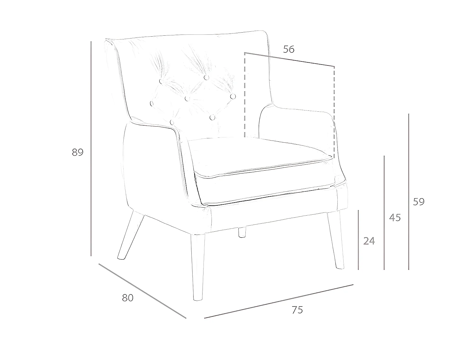 Fauteuil rembourré en cuir 5085 ANGEL CERDA