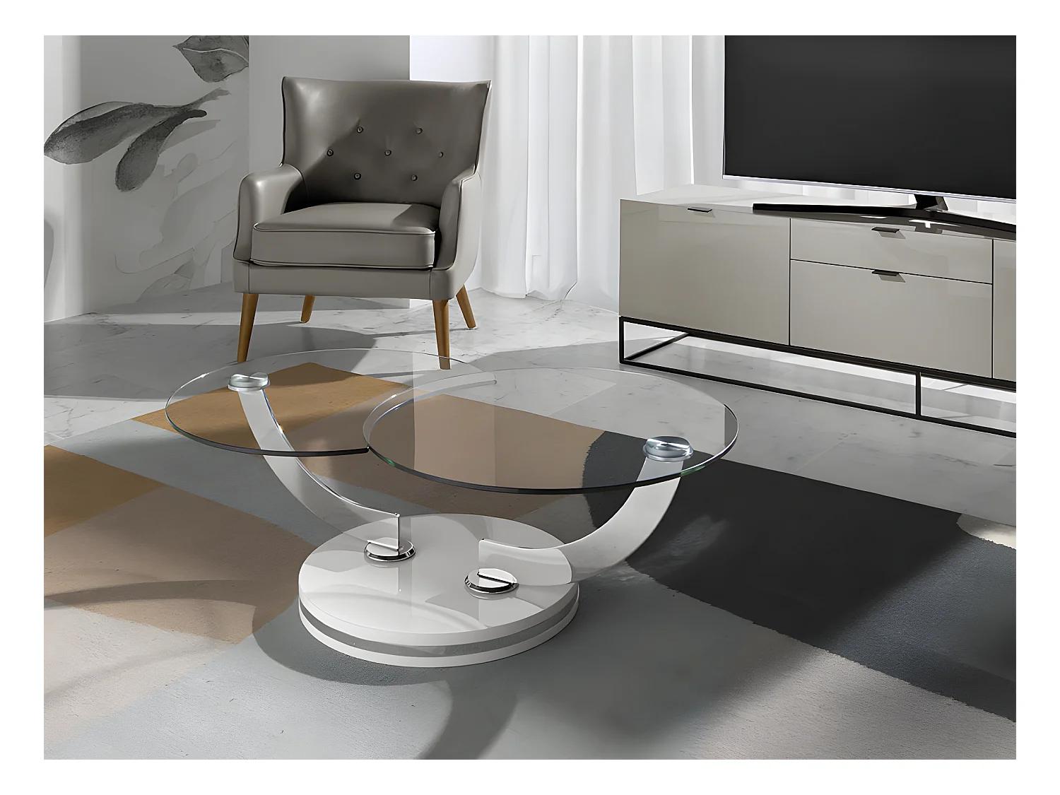 Fauteuil rembourré en cuir 5085 ANGEL CERDA