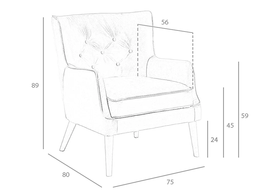 Chester fauteuil donkergrijs leer 5085 ANGEL CERDA