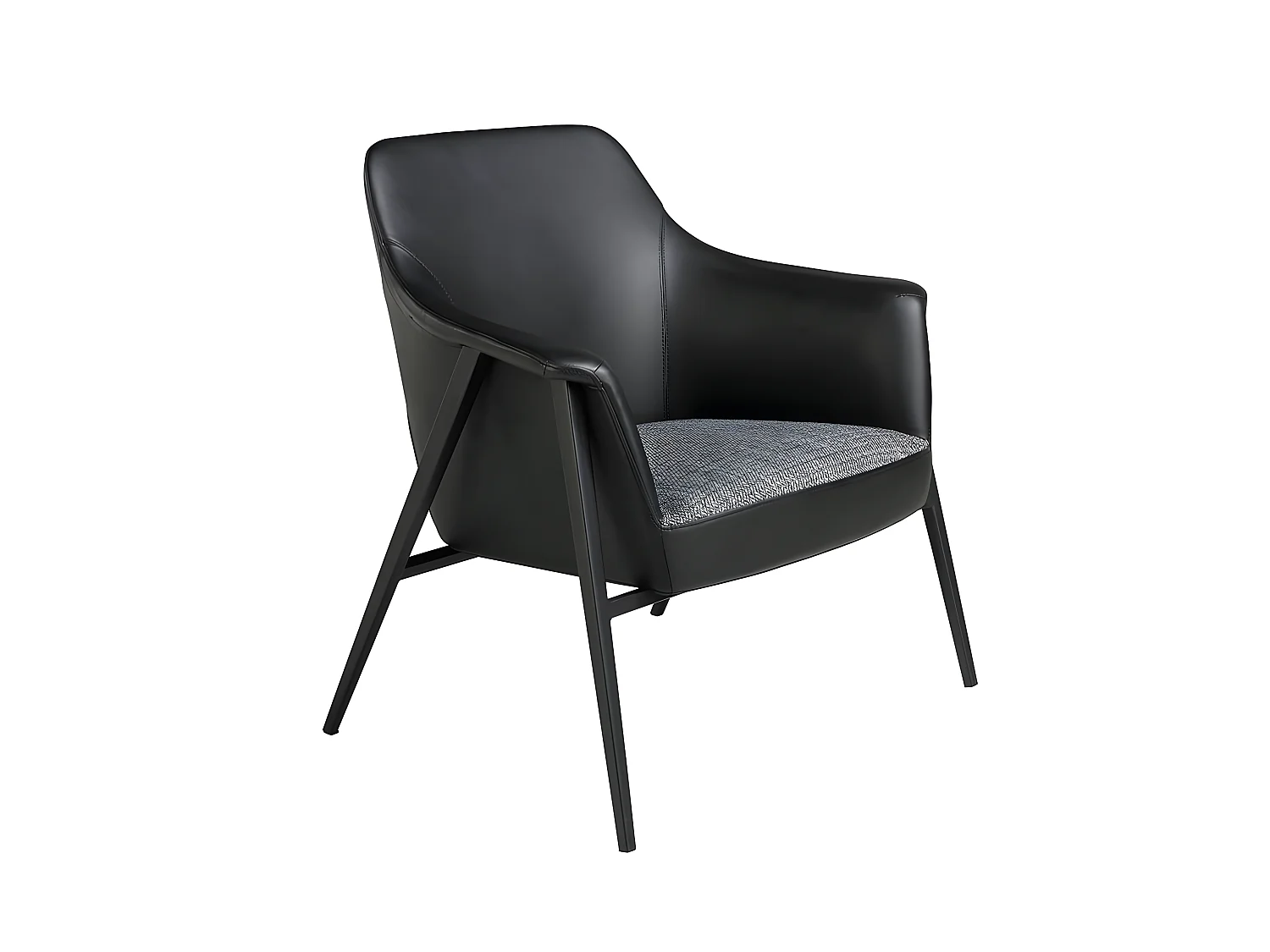 Sessel aus schwarzem Stoff und Öko-Leder  5080 ANGEL CERDA