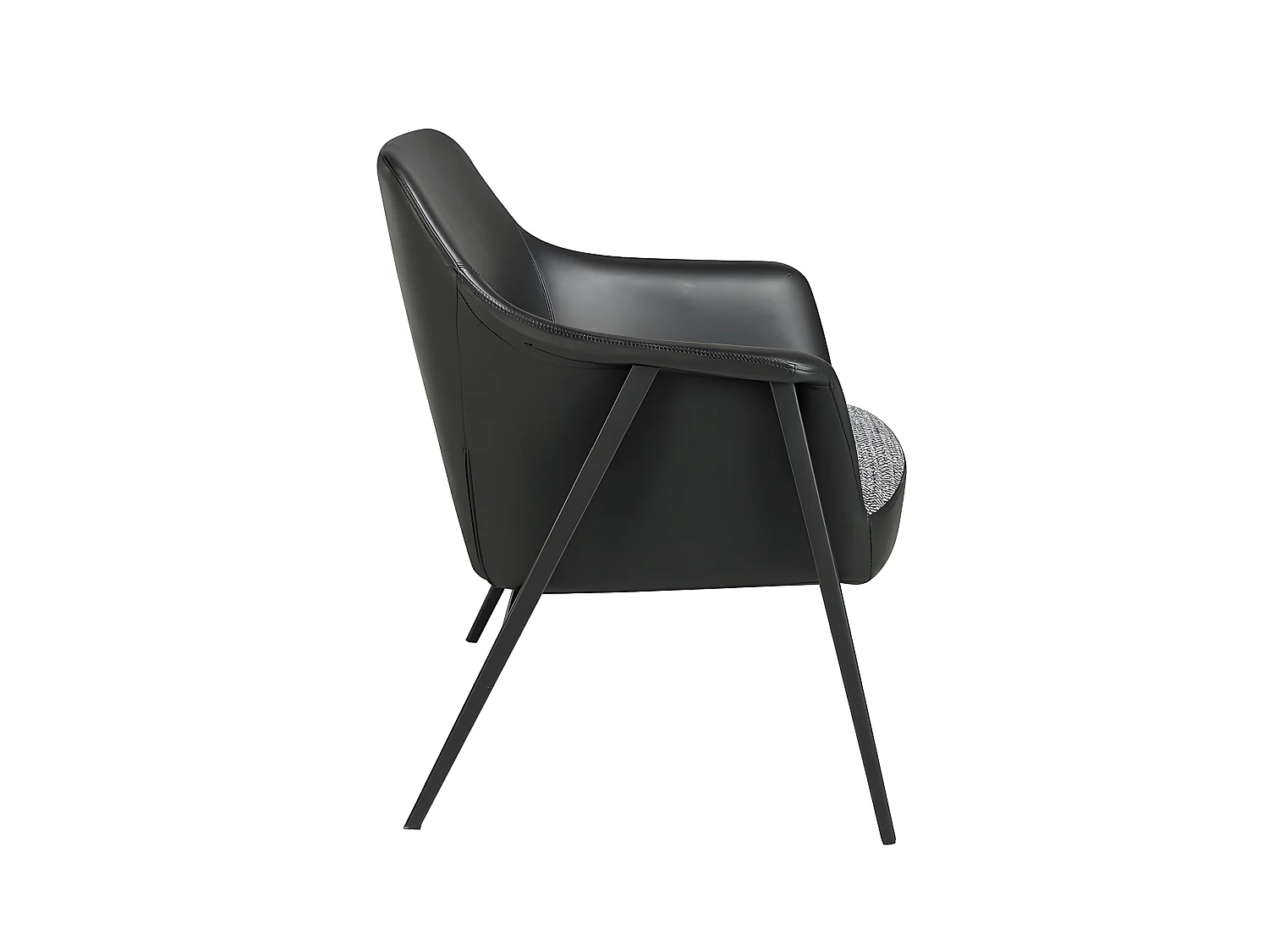 Sessel aus schwarzem Stoff und Öko-Leder  5080 ANGEL CERDA