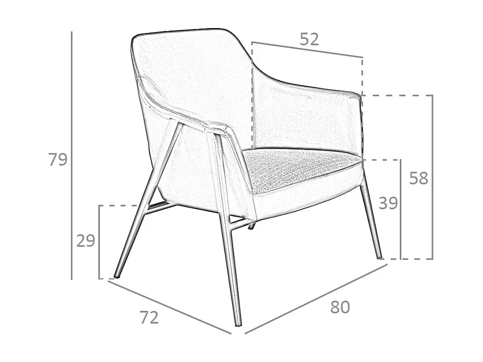 Fauteuil pivotant en tissu gris et similicuir noir 5080 ANGEL CERDA