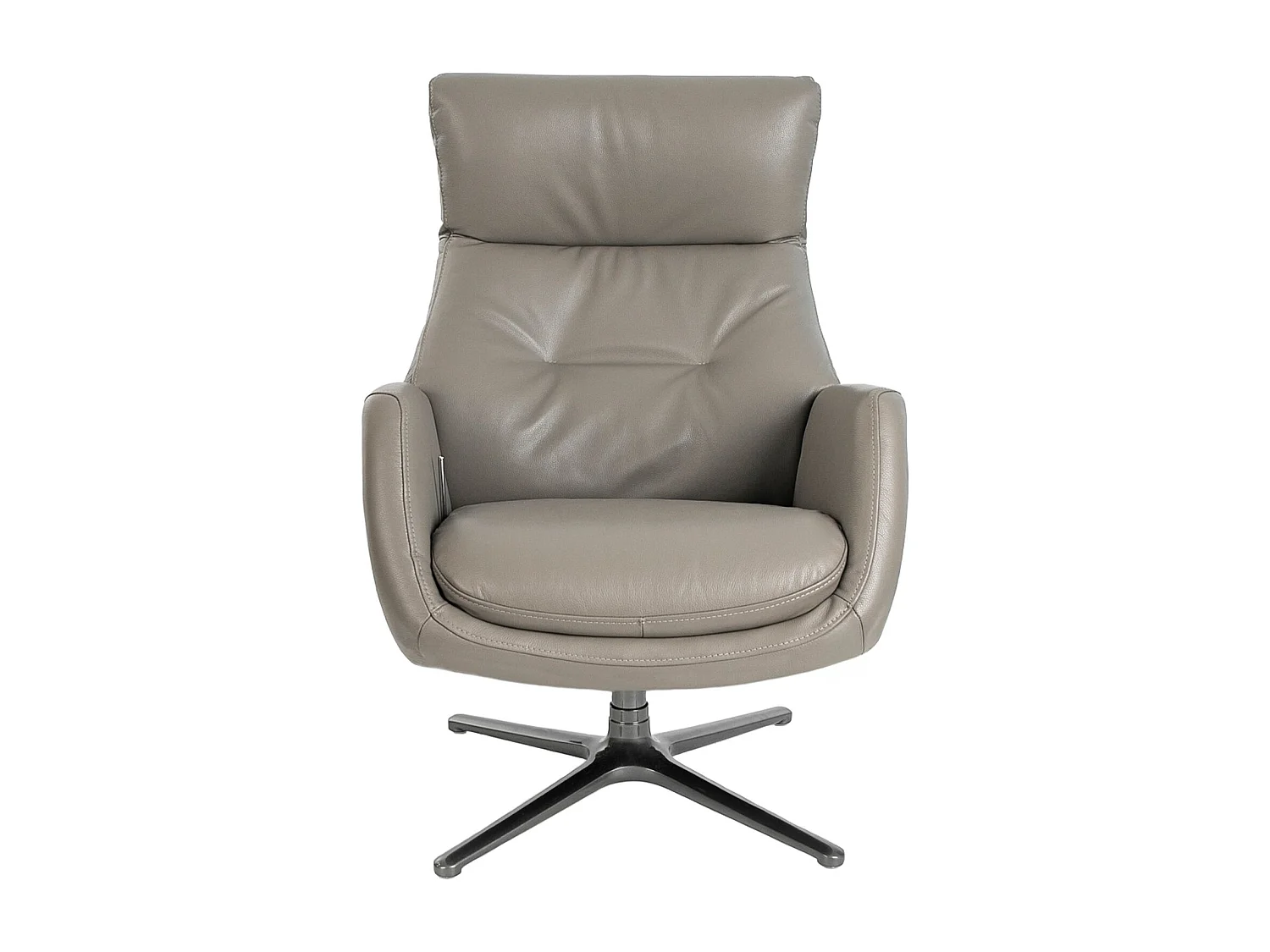 Fauteuil pivotant en cuir gris foncé 5092 ANGEL CERDA