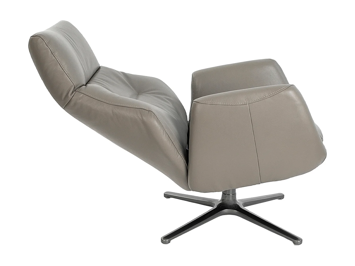 Fauteuil pivotant en cuir gris foncé 5092 ANGEL CERDA