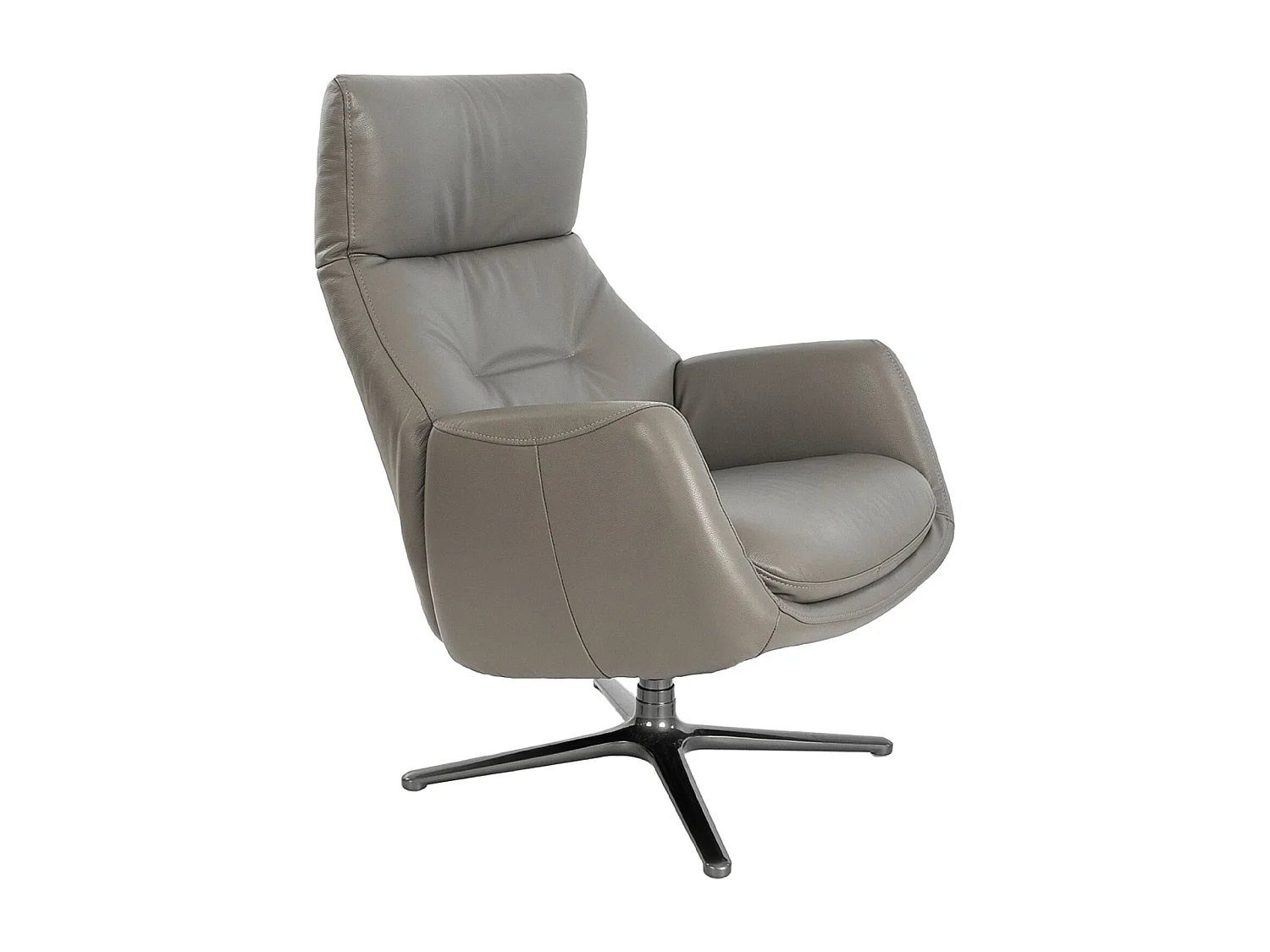 Fauteuil pivotant en cuir gris foncé 5092 ANGEL CERDA