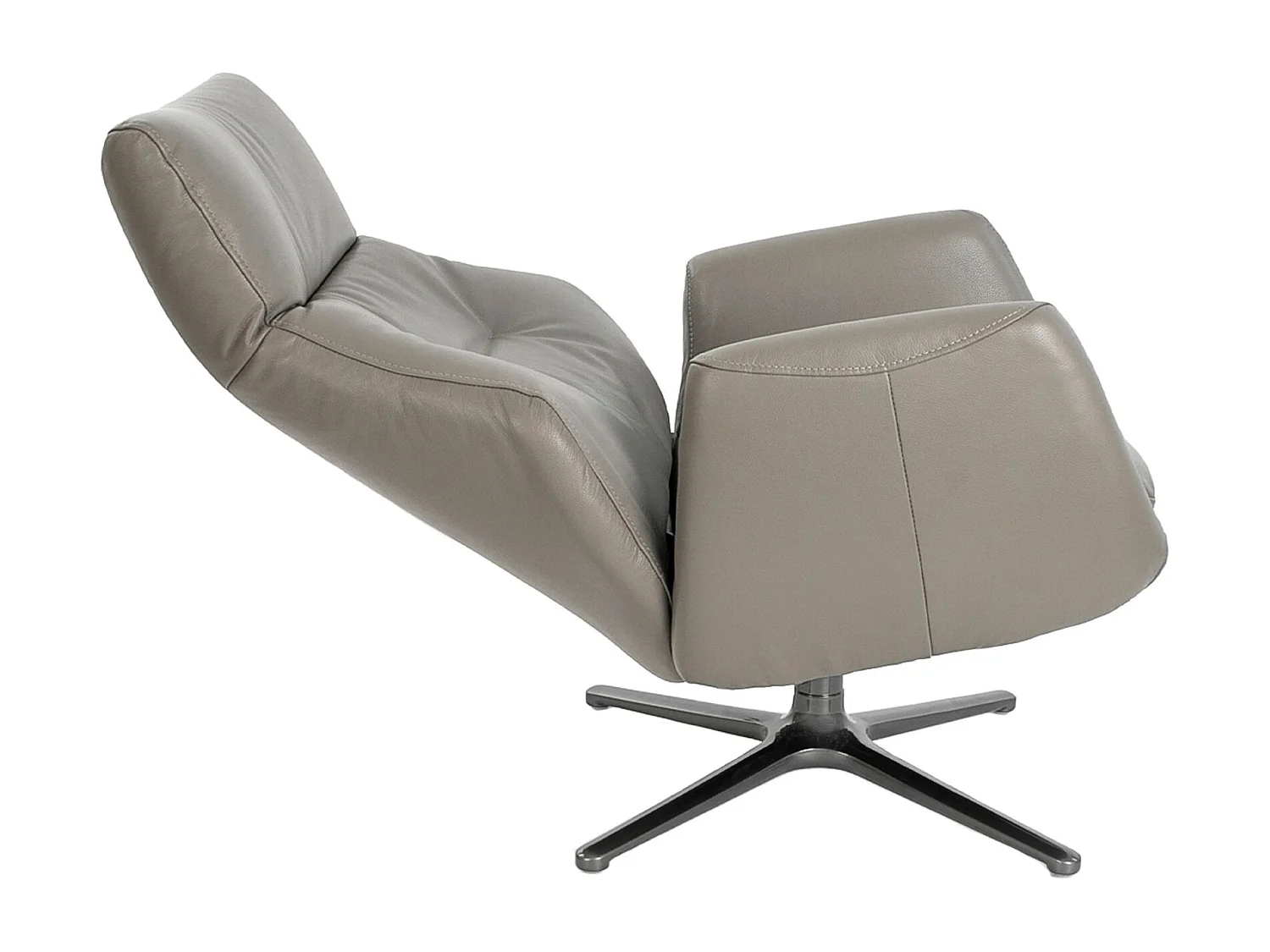 Fauteuil pivotant en cuir gris foncé 5092 ANGEL CERDA