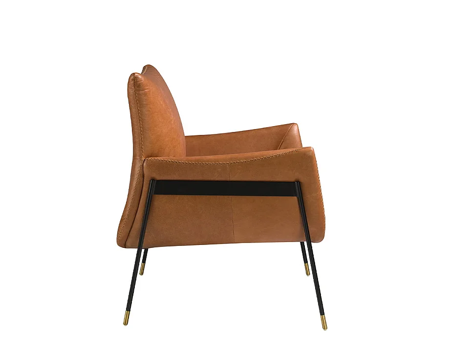 Brauner Leder-Drehsessel 5091 ANGEL CERDA