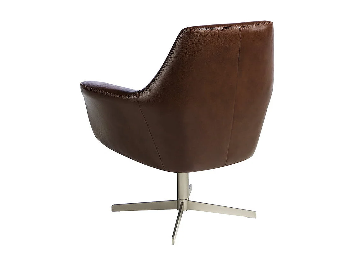 Cognac bruine leren draaifauteuil 5093 ANGEL CERDA