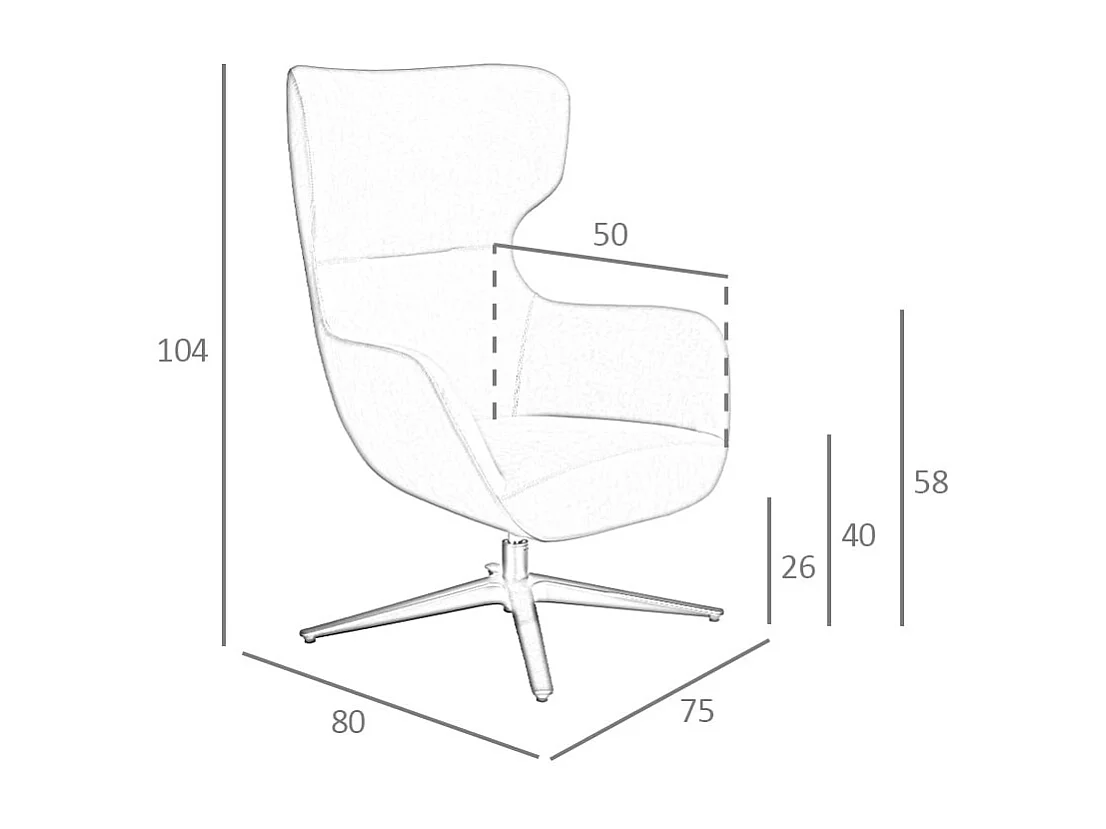 Fauteuil en tissu blanc 5100 ANGEL CERDA