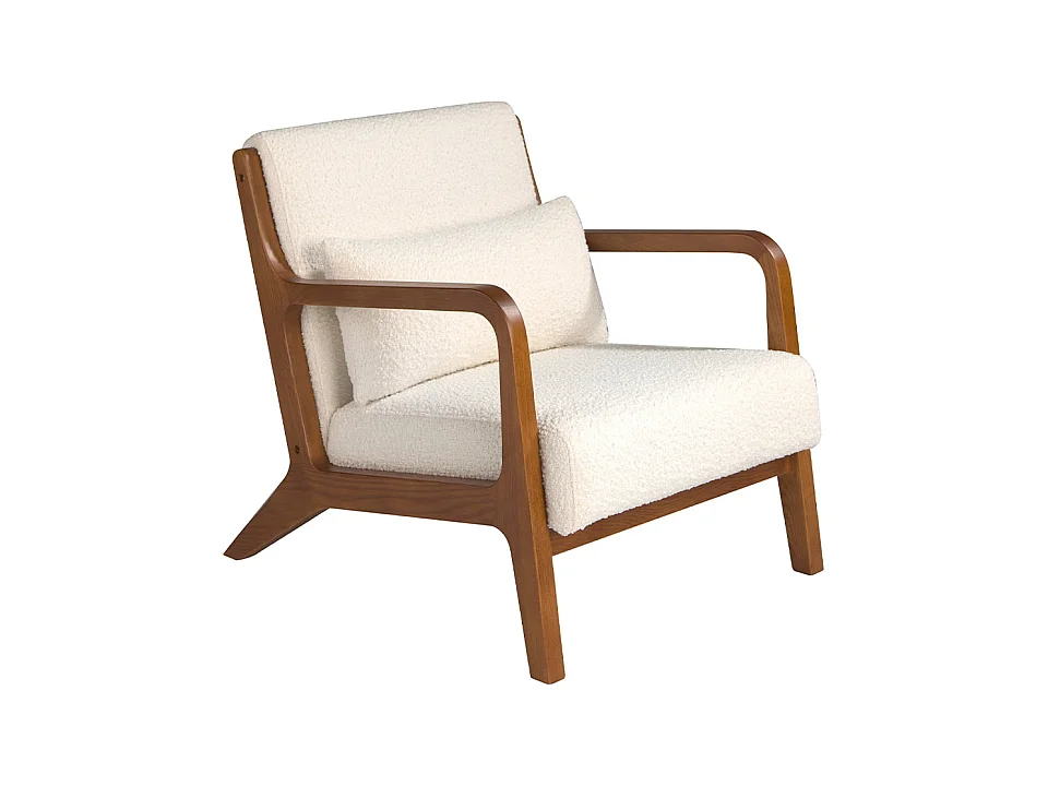 Fauteuil en tissu blanc 5100 ANGEL CERDA