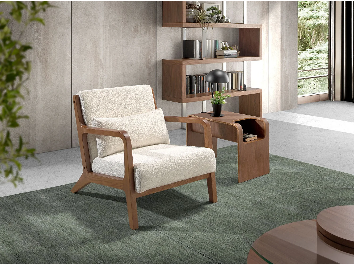 Fauteuil en tissu blanc 5100 ANGEL CERDA