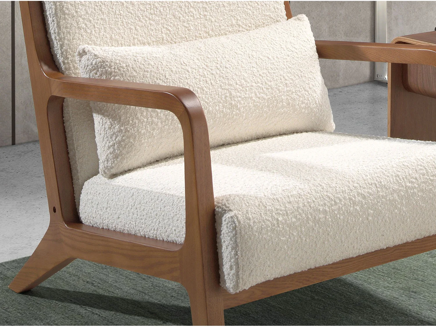 Fauteuil en tissu blanc 5100 ANGEL CERDA
