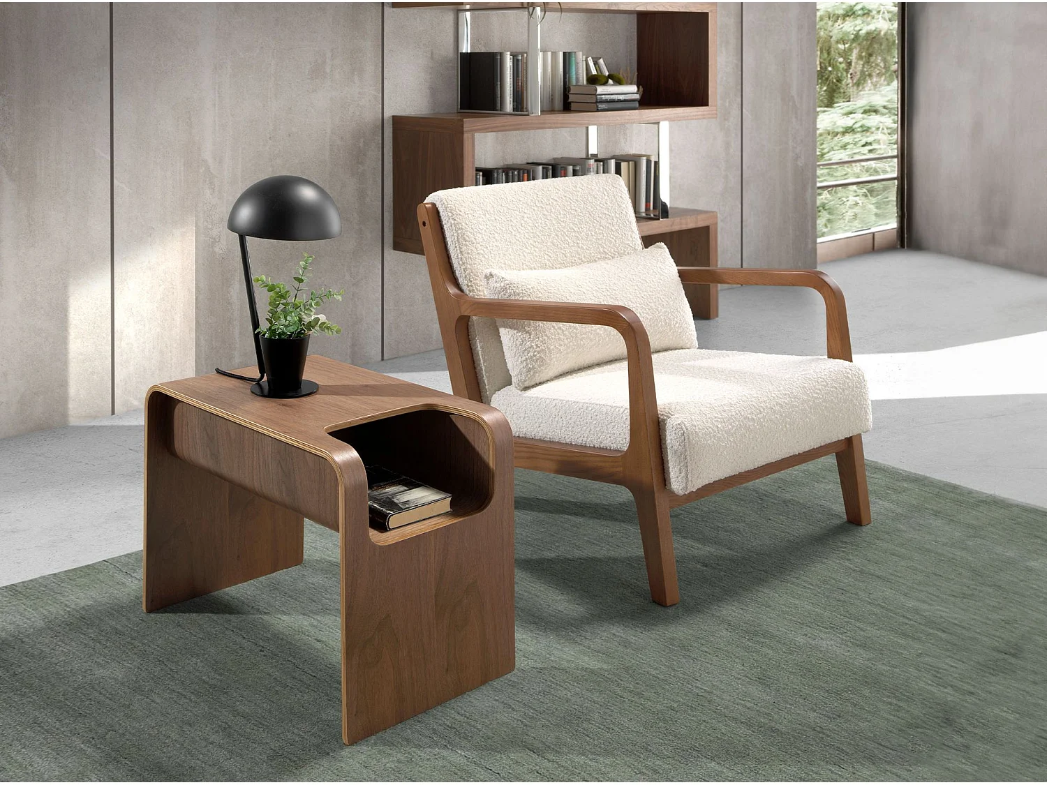 Fauteuil en tissu blanc 5100 ANGEL CERDA