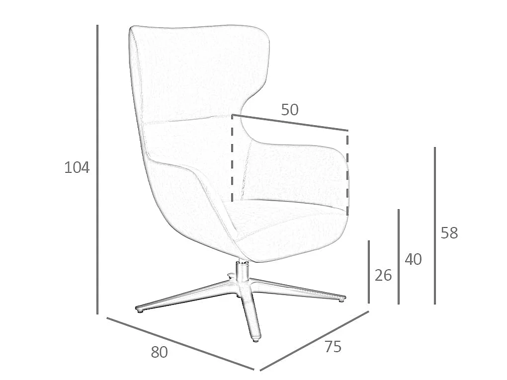 Fauteuil en tissu blanc 5100 ANGEL CERDA