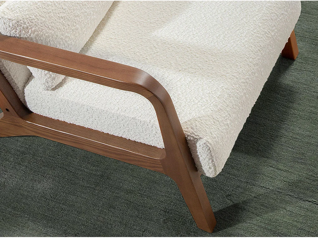 Fauteuil en tissu blanc 5100 ANGEL CERDA