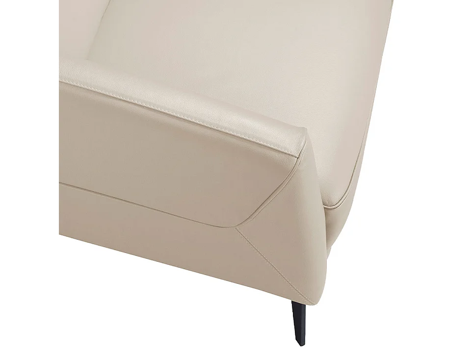 Fauteuil en cuir gris taupe 5094 ANGEL CERDA