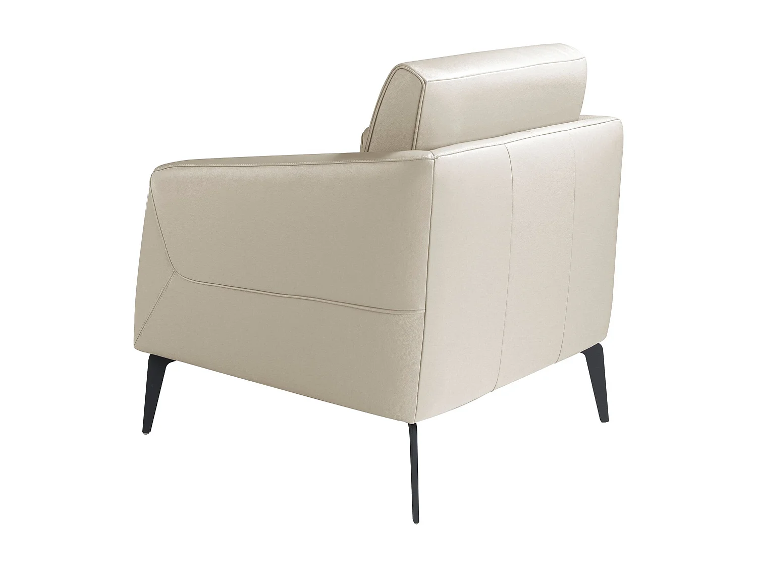 Fauteuil en cuir gris taupe 5094 ANGEL CERDA