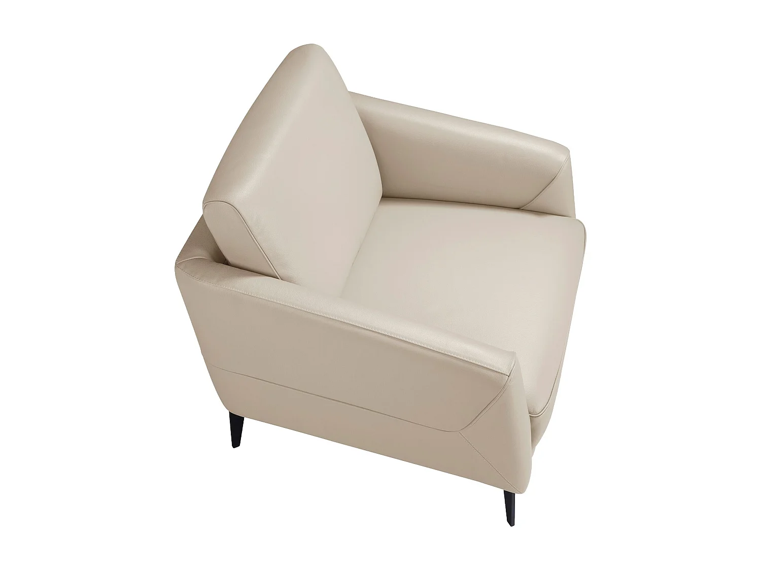 Fauteuil en cuir gris taupe 5094 ANGEL CERDA