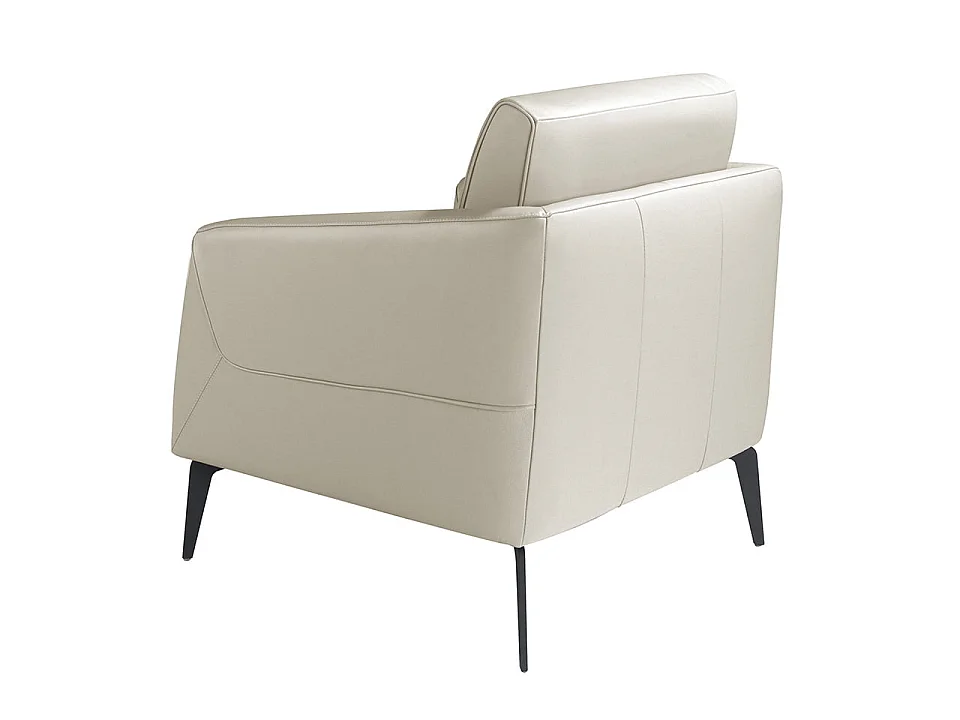 Fauteuil en cuir gris taupe 5094 ANGEL CERDA