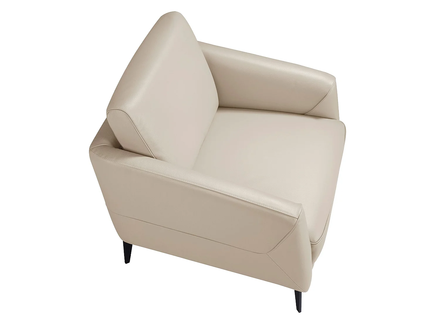 Poltrona em pele cinzenta taupe 5094 ANGEL CERDA