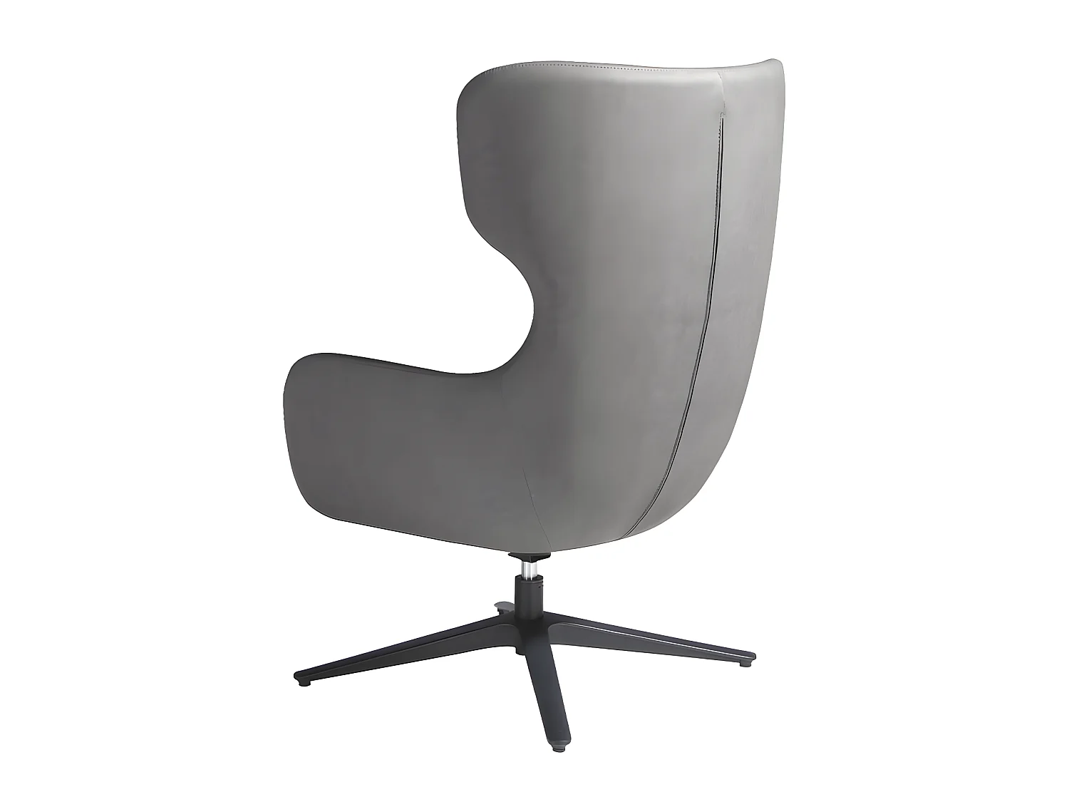 Ciemnoszary fotel obrotowy z ekoskóry