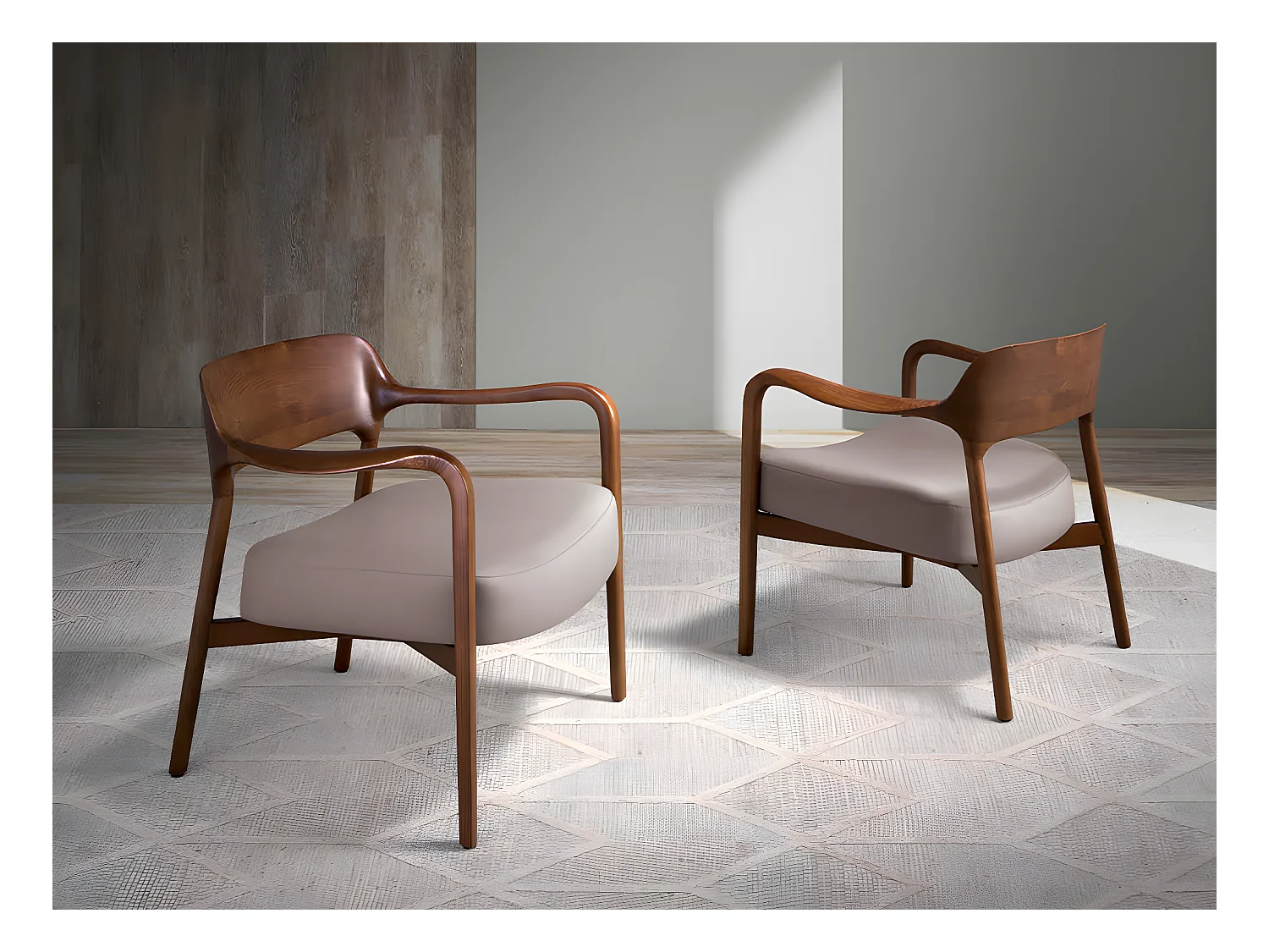 Poltrona imbottita in similpelle Visone   5082 ANGEL CERDA