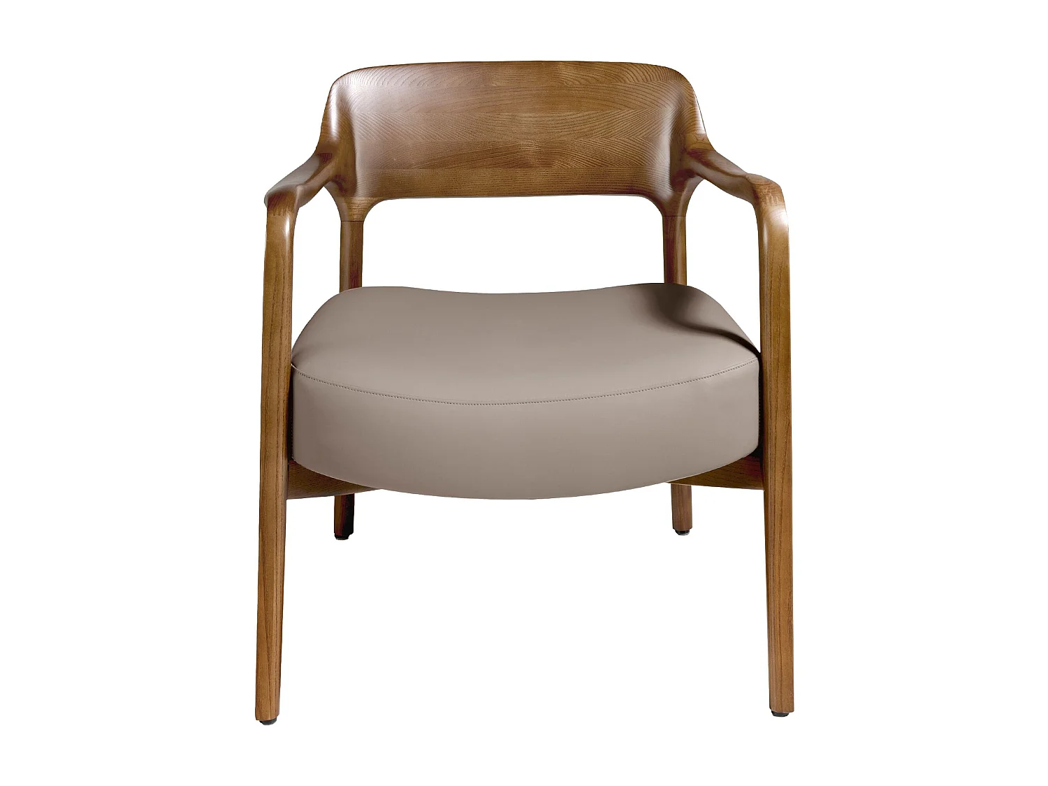 Fauteuil en similicuir noyer et vison 5082 ANGEL CERDA