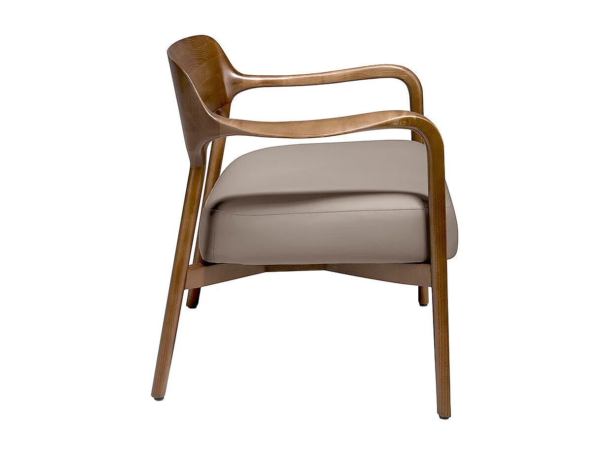 Fauteuil en similicuir noyer et vison 5082 ANGEL CERDA