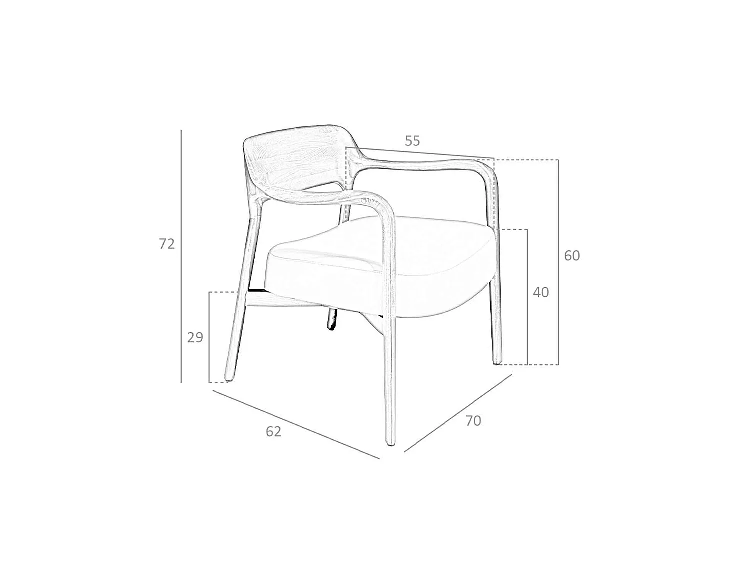 Fauteuil en croûte de cuir de vison 5082 ANGEL CERDA