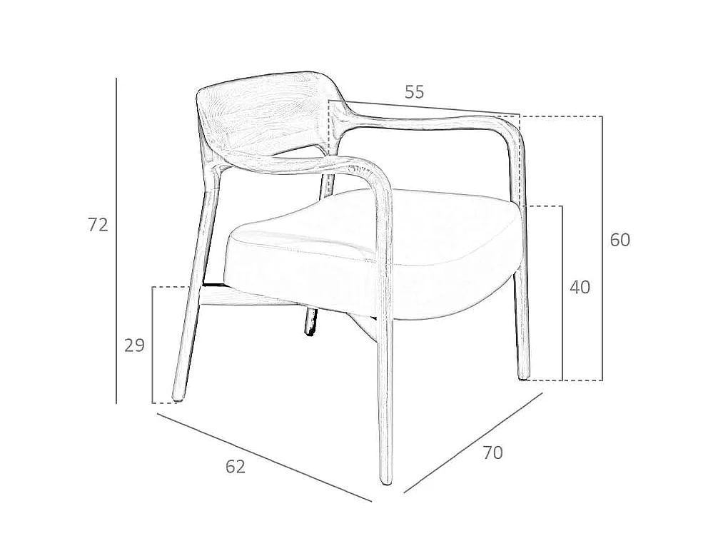 Fauteuil en croûte de cuir de vison 5082 ANGEL CERDA