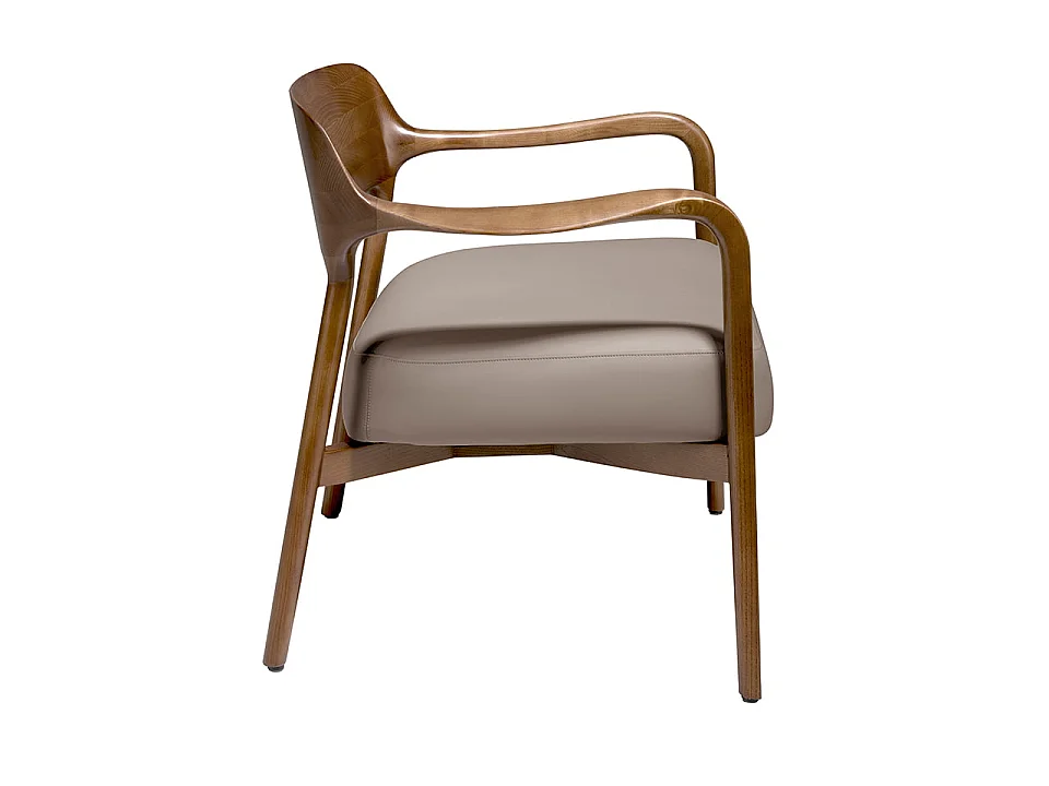 Fauteuil en similicuir noyer et vison 5082 ANGEL CERDA