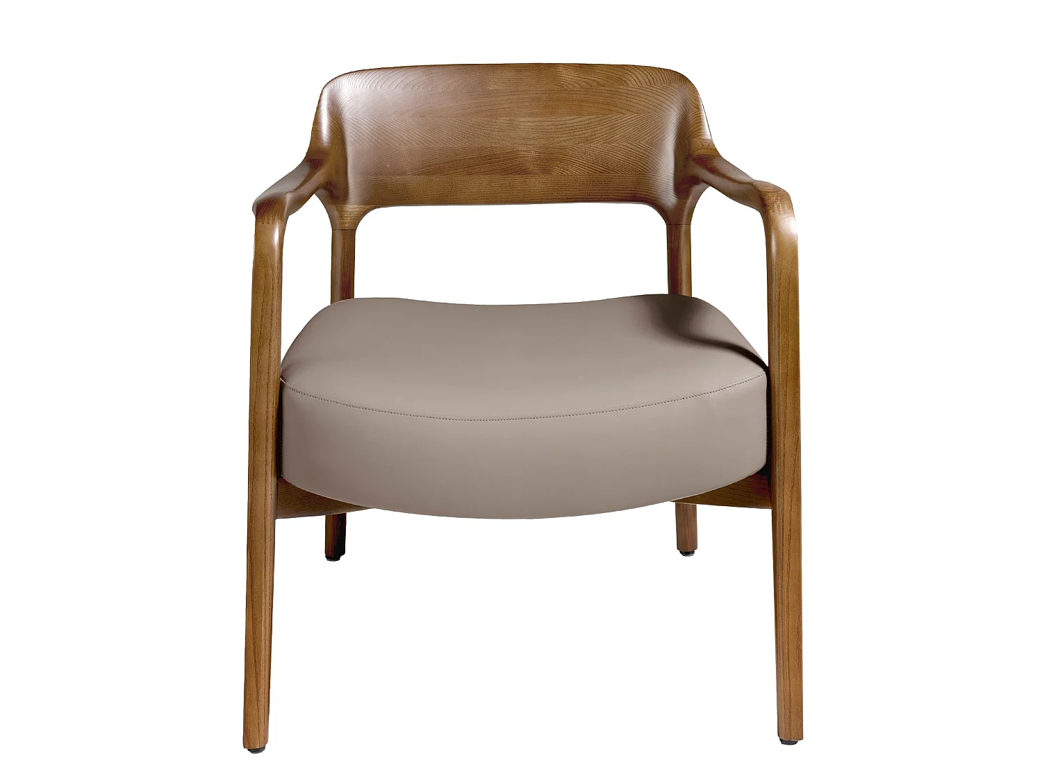 Fauteuil en similicuir noyer et vison 5082 ANGEL CERDA