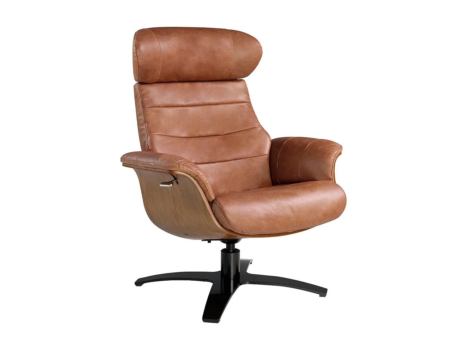 Drehbarer Liegesessel aus braunem Leder 5083 ANGEL CERDA