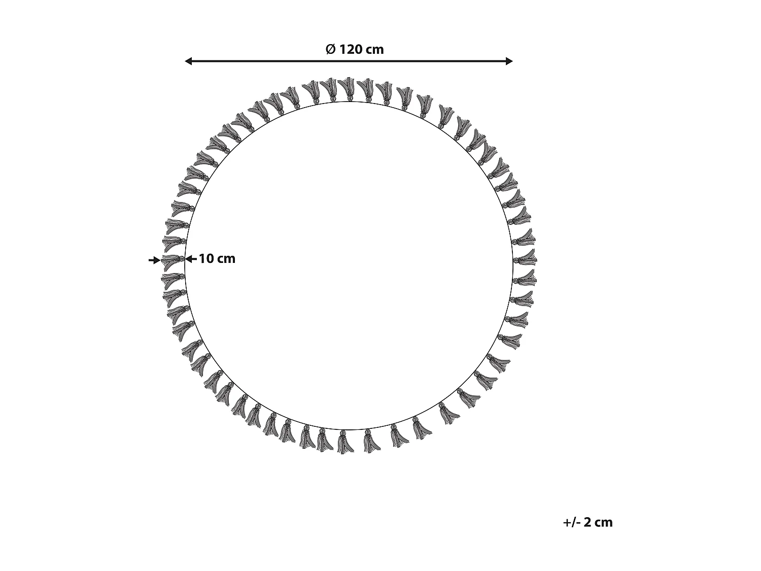 Tapis SAMSUN Beige ø 120 cm Jute