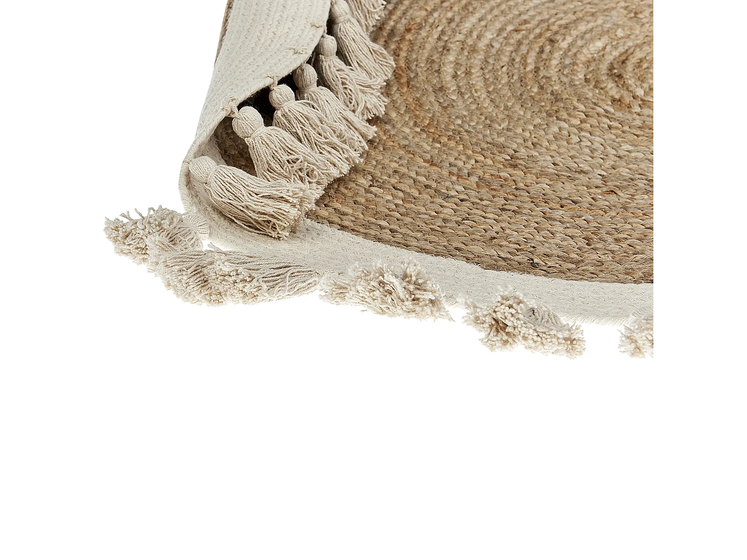 Vloerkleed SAMSUN ø 120 cm Jute Beige