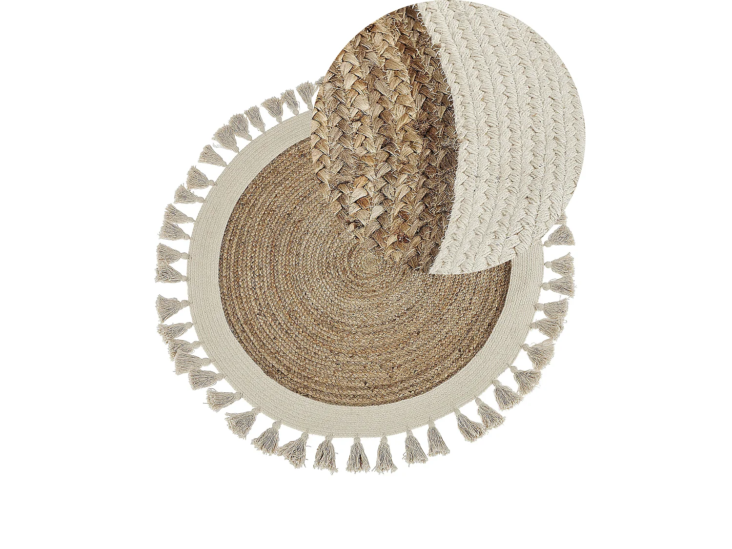 Rug SAMSUN Beige ø 120 cm Jute