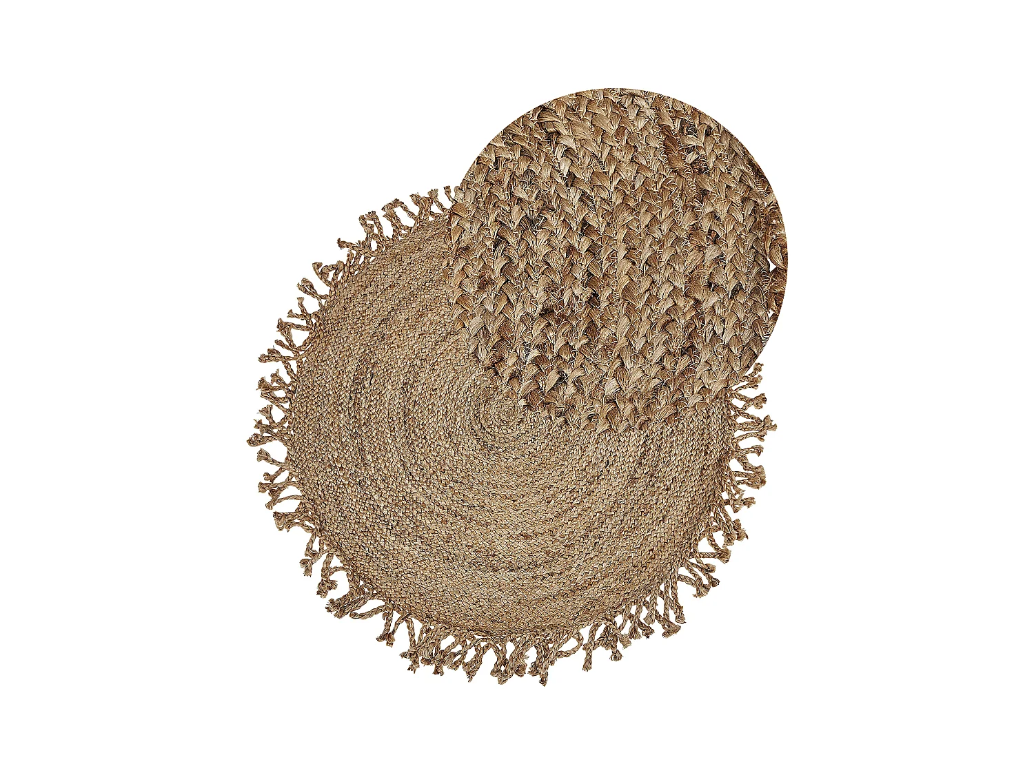 Dywan okrągły z juty ⌀ 120 cm beżowy ZONGULDAK