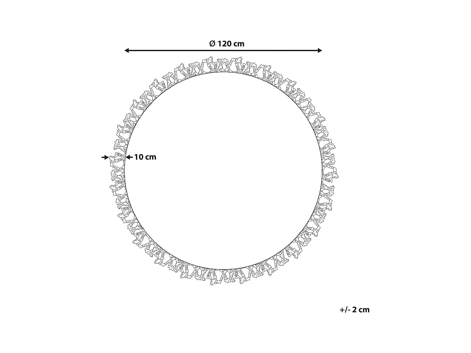 Runder Teppich Jute ⌀ 120 cm beige geflochten YOZGAT