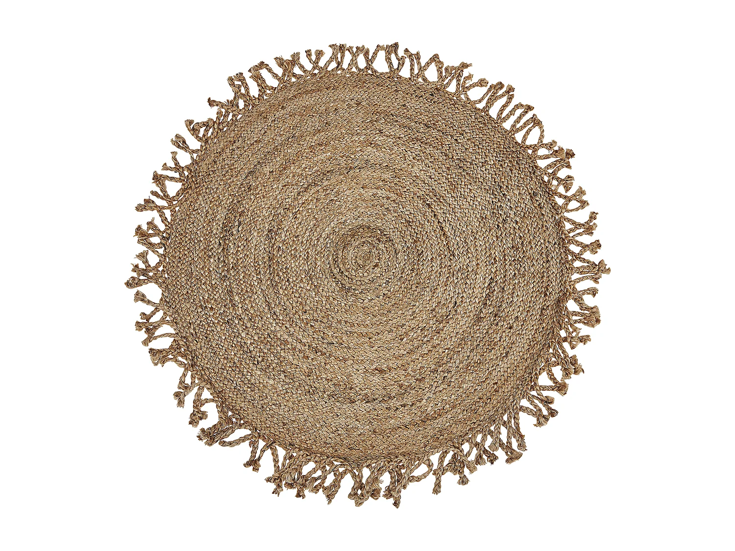 Dywan okrągły z juty ⌀ 120 cm beżowy ZONGULDAK