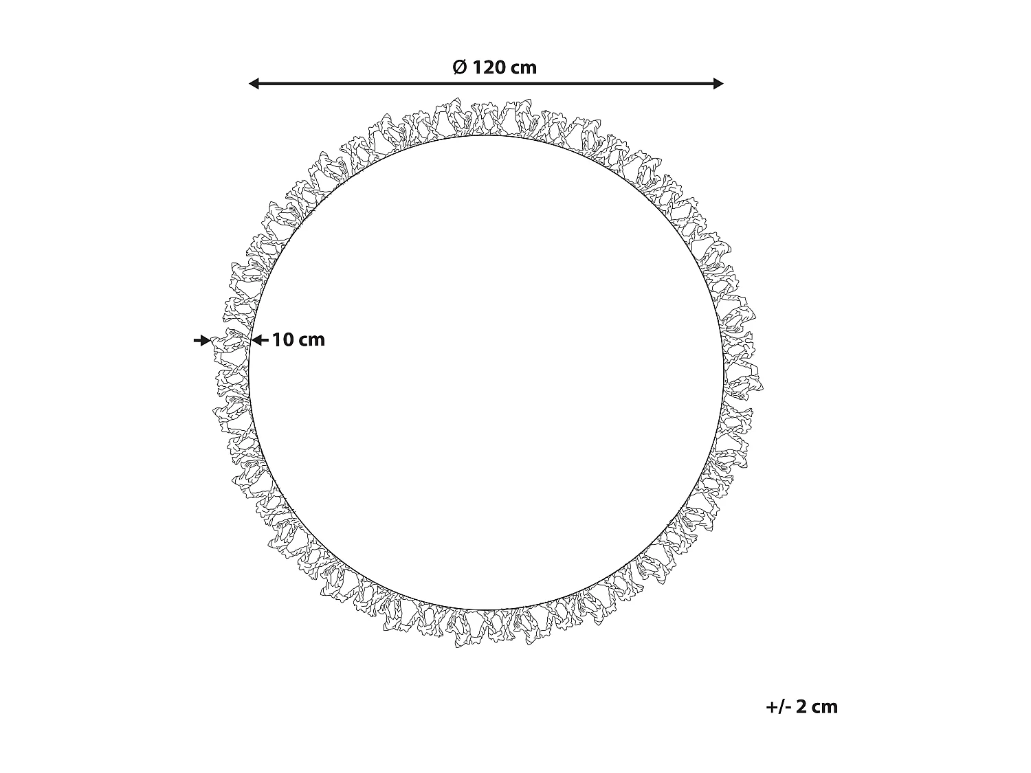 Runder Teppich Jute ⌀ 120 cm beige geflochten YOZGAT