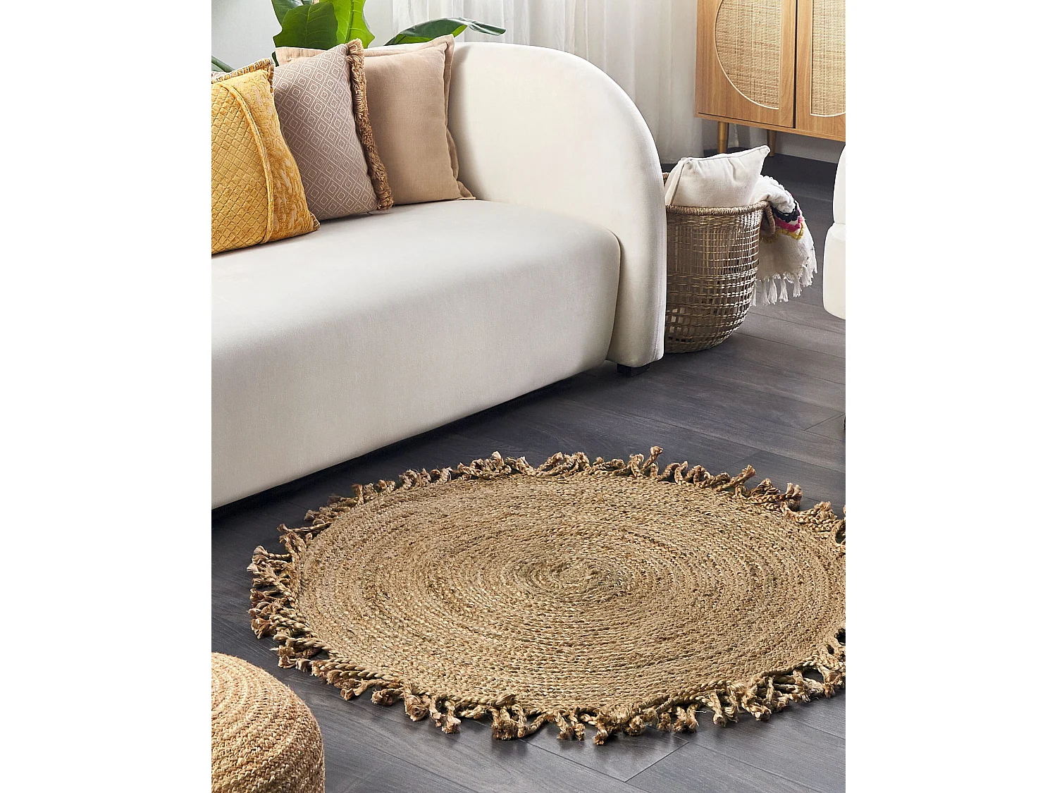 Tapis ZONGULDAK Beige ø 120 cm Jute