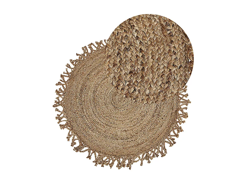 Tappeto iuta beige ⌀ 120 cm ZONGULDAK
